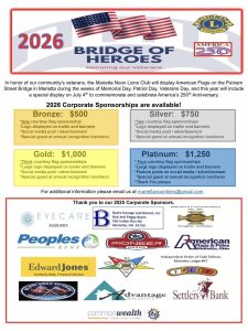 Bridge of Heroes Flyer 2026 Marietta Noon Ion Club Marietta OH